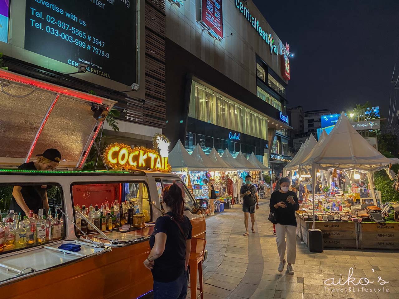 【遊芭達雅】尚泰海灘購物中心 Central Festiva 美食街、Domicil 3、Kiss Food & Drinks、Pattaya Night Bazaar。