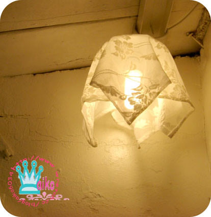 【裝飾佈置】儲藏室改造最終篇之花柄鄉村蕾絲燈罩